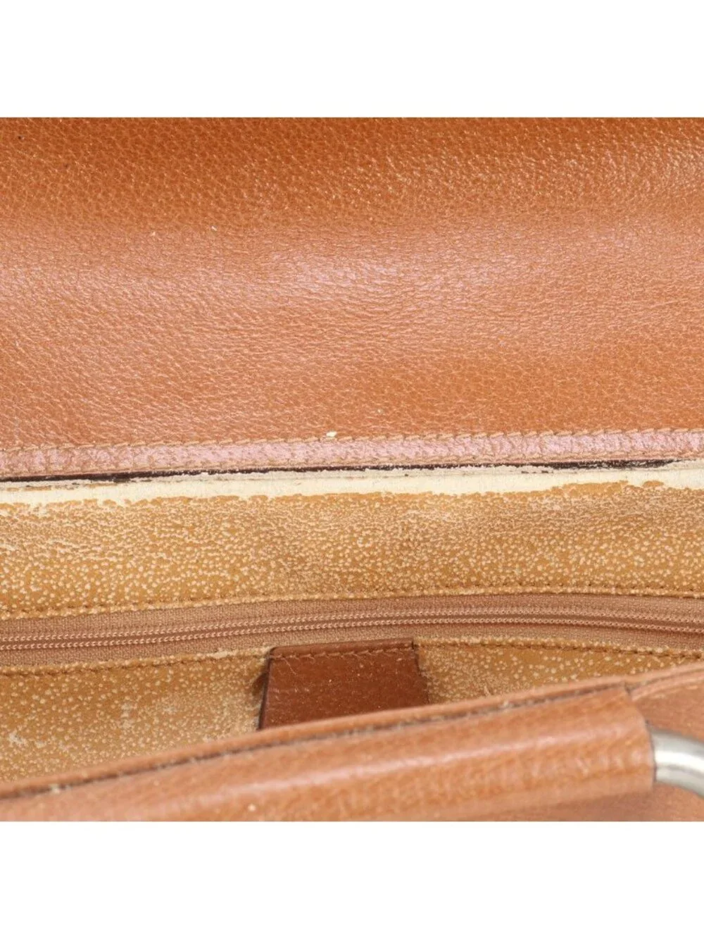 Gucci Vintage Leather Tote Bag Shoulder Business Document Brown